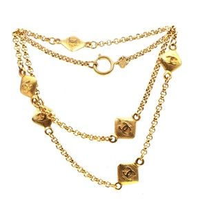Chanel Gold Ultra Rare 6 Motif Cc Charms Long Necklace